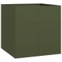 Jardinera acero verde oliva 80x80x80 cm von , Töpfe und Pflanzgefäße - Ref: Foro24-860783, Preis: 130,63 €, Rabatt: %