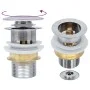 Push drain without overflow function silver 6.4x6.4x9.1 cm by vidaXL, Faucets - Ref: Foro24-149064, Price: 14,73 €, Discount: %