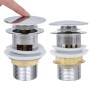 Push-Ablauf ohne Überlauffunktion silber 6,4x6,4x9,1 cm von vidaXL, Wasserhähne - Ref: Foro24-149064, Preis: 15,03 €, Rabatt: %