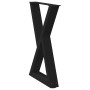 Patas para mesa de comedor 2 uds acero negro 50x(72-73,3) cm de , Patas para mesas - Ref: Foro24-4012716, Precio: 108,34 €, D...