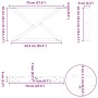 Patas para mesa de centro 2 uds acero antracita 70x(42-43,3) cm von , Tischbeine - Ref: Foro24-4012714, Preis: 86,24 €, Rabat...