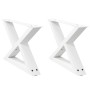 Patas para mesa de centro 2unidades acero blanco 50x(30-31,3)cm by , Table legs - Ref: Foro24-4012685, Price: 69,97 €, Discou...