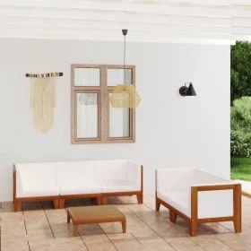 Gartenmöbel- und Kissenset 6-teilig aus massivem Akazienholz von vidaXL, Gartensets - Ref: Foro24-3058118, Preis: 682,83 €, R...
