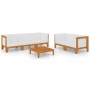 Gartenmöbel- und Kissenset 6-teilig aus massivem Akazienholz von vidaXL, Gartensets - Ref: Foro24-3058118, Preis: 736,83 €, R...