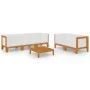 Juego muebles de jardín y cojines 6 pzas madera maciza acacia de vidaXL, Conjuntos de jardín - Ref: Foro24-3058118, Precio: 6...