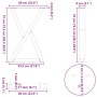 Patas para mesa de comedor 2 uds acero natural 60x(72-73,3) cm by , Table legs - Ref: Foro24-4012723, Price: 113,90 €, Discou...
