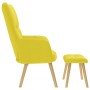 Sillón de relax con taburete tela amarillo clara by , Armchairs - Ref: Foro24-4016787, Price: 127,56 €, Discount: %