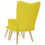 Sillón de relax con taburete tela amarillo clara by , Armchairs - Ref: Foro24-4016787, Price: 127,56 €, Discount: %