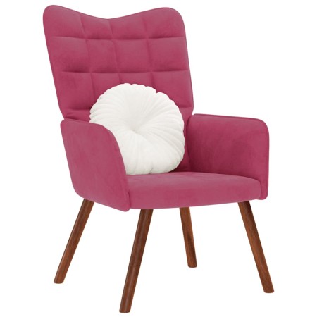 Sillón de relax de terciopelo rojo vino tinto by , Armchairs - Ref: Foro24-4016815, Price: 105,98 €, Discount: %