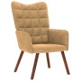 Sillón de relax con reposapiés terciopelo marrón by , Armchairs - Ref: Foro24-4016829, Price: 131,91 €, Discount: %