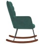 Silla mecedora de terciopelo verde oscuro von , Schaukelstühle - Ref: Foro24-4016834, Preis: 116,41 €, Rabatt: %