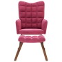 Mecedora con taburete de terciopelo rojo vino by , Rocking chairs - Ref: Foro24-4016848, Price: 142,45 €, Discount: %