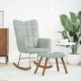 Mecedora con taburete de terciopelo gris claro by , Rocking chairs - Ref: Foro24-4016843, Price: 141,29 €, Discount: %
