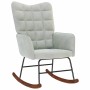 Mecedora con taburete de terciopelo gris claro by , Rocking chairs - Ref: Foro24-4016843, Price: 141,29 €, Discount: %