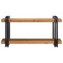 Estante de pared madera maciza de acacia 90x33x45 cm de , Almacenamiento para CD y DVD - Ref: Foro24-4017487, Precio: 83,42 €...