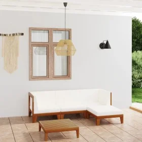 Garden furniture and cushions set 5 pieces solid acacia wood by vidaXL, Garden sets - Ref: Foro24-3058108, Price: 536,20 €, D...
