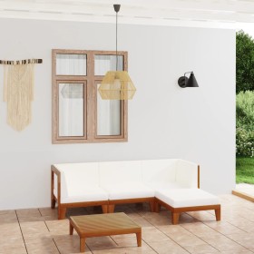 Gartenmöbel- und Kissenset 5-teilig aus massivem Akazienholz von vidaXL, Gartensets - Ref: Foro24-3058108, Preis: 586,15 €, R...