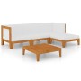Gartenmöbel- und Kissenset 5-teilig aus massivem Akazienholz von vidaXL, Gartensets - Ref: Foro24-3058108, Preis: 586,15 €, R...