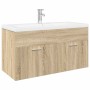 Mueble de baño con lavabo integrado roble Sonoma von , Badezimmermöbel - Ref: Foro24-3325016, Preis: 293,27 €, Rabatt: %