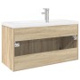 Mueble de baño con lavabo integrado roble Sonoma von , Badezimmermöbel - Ref: Foro24-3325016, Preis: 293,27 €, Rabatt: %