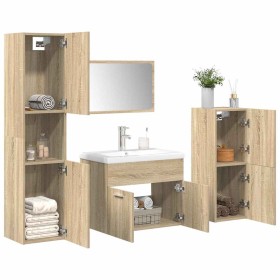 Juego de muebles de baño 5 pzas madera ingeniería roble Sonoma de , Muebles de baño - Ref: Foro24-3325021, Precio: 290,88 €, ...