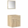 Juego de muebles de baño 4 pzas contrachapada roble Sonoma von , Badezimmermöbel - Ref: Foro24-3325023, Preis: 217,01 €, Raba...