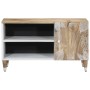 Mueble de TV madera maciza de mango 80x31,5x46 cm by , CD and DVD storage - Ref: Foro24-4018679, Price: 70,12 €, Discount: %