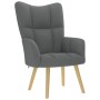 Sillón de relax con taburete tela gris oscuro de , Sillones - Ref: Foro24-4016779, Precio: 127,26 €, Descuento: %