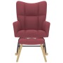 Sillón mecedora con taburete tela rojo tinto by , Rocking chairs - Ref: Foro24-4016803, Price: 145,73 €, Discount: %