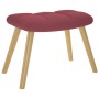 Sillón mecedora con taburete tela rojo tinto by , Rocking chairs - Ref: Foro24-4016803, Price: 145,73 €, Discount: %