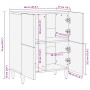 Aparador de madera maciza de mango 60x33x75 cm by , Sideboards - Ref: Foro24-4017818, Price: 112,19 €, Discount: %