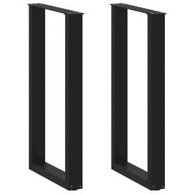 Patas de mesa de centro forma U 2uds acero negro 50x(90-91) cm by , Table legs - Ref: Foro24-4013220, Price: 125,39 €, Discou...