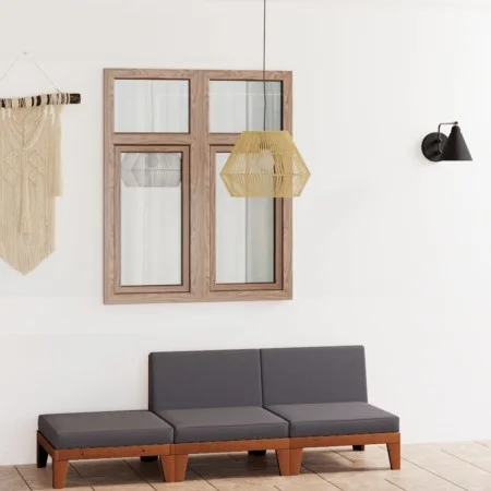 Garden furniture and cushions set 3 pieces solid acacia wood by vidaXL, Garden sets - Ref: Foro24-3058147, Price: 387,13 €, D...
