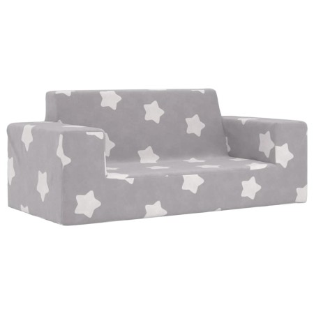 Sofá infantil de 2 plazas gris claro con estrellas felpa suave von , Baby- und Kleinkindmöbel - Ref: Foro24-4104778, Preis: 4...