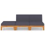 Garden furniture and cushions set 3 pieces solid acacia wood by vidaXL, Garden sets - Ref: Foro24-3058147, Price: 395,92 €, D...