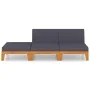 Juego muebles de jardín y cojines 3 pzas madera maciza acacia de vidaXL, Conjuntos de jardín - Ref: Foro24-3058147, Precio: 3...