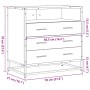 Cajonera de madera contrachapada negro 70x41x70 cm de , Cajoneras - Ref: Foro24-849084, Precio: 117,53 €, Descuento: %