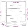 Aparador madera ingeniería y metal gris Sonoma 68x35x76 cm von , Sideboards - Ref: Foro24-848972, Preis: 103,56 €, Rabatt: %