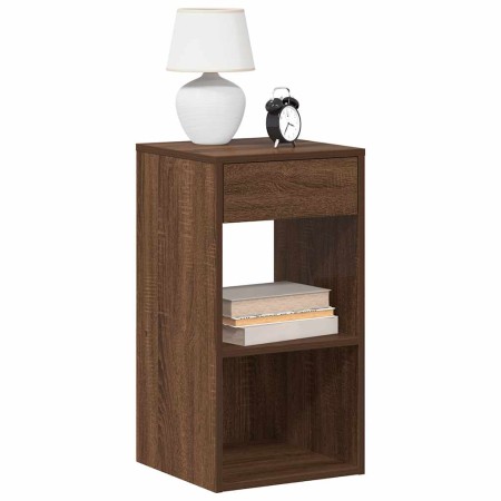 Mesilla de noche con cajón roble marrón 35x34x66,5 cm by , Nightstands - Ref: Foro24-858725, Price: 53,71 €, Discount: %