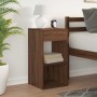 Mesilla de noche con cajón roble marrón 35x34x66,5 cm by , Nightstands - Ref: Foro24-858725, Price: 53,71 €, Discount: %