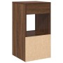 Mesilla de noche con cajón roble marrón 35x34x66,5 cm by , Nightstands - Ref: Foro24-858725, Price: 53,71 €, Discount: %