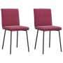 Sillas de comedor 2 unidades terciopelo rojo tinto von , Essstühle - Ref: Foro24-4101249, Preis: 93,23 €, Rabatt: %