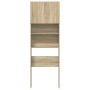 Armario de lavadora madera ingeniería roble Sonoma 64x24x190 cm von , Zubehör für Waschmaschinen und Trockner - Ref: Foro24-8...