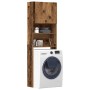 Armario lavadora madera ingeniería madera antigua 64x24x190 cm by , Accessories for washing machines and dryers - Ref: Foro24...