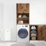 Armario lavadora madera ingeniería madera antigua 64x24x190 cm by , Accessories for washing machines and dryers - Ref: Foro24...