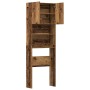 Armario lavadora madera ingeniería madera antigua 64x24x190 cm by , Accessories for washing machines and dryers - Ref: Foro24...