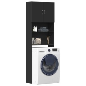 Armario de lavadora madera ingeniería negro 64x24x190 cm von , Zubehör für Waschmaschinen und Trockner - Ref: Foro24-862390, ...