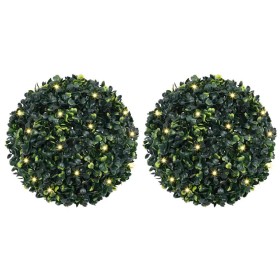 Bolas de boj artificial con luces LED 2 unidades 45 cm von , Künstliche Flora - Ref: Foro24-3335896, Preis: 116,72 €, Rabatt: %
