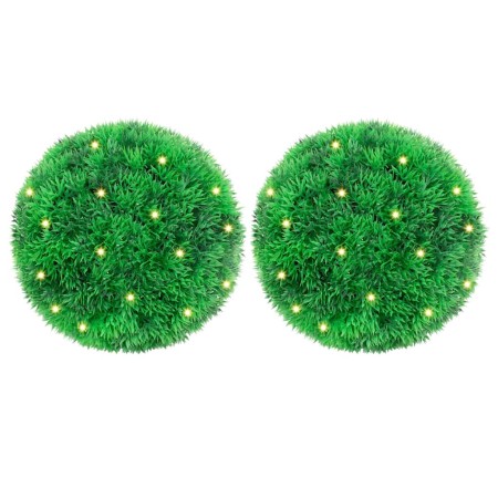 Bolas de boj artificial con luces LED 2 unidades 22 cm von , Künstliche Flora - Ref: Foro24-3335905, Preis: 36,53 €, Rabatt: %
