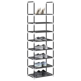 Zapatero 8 niveles negro 44x28x145 cm tejido no tejido by , Shoe racks and shoe organizers - Ref: Foro24-4100619, Price: 20,7...